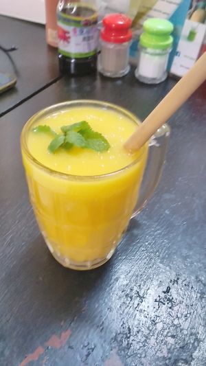 Mango shake at Tevy's Place in Siem Reap