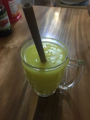 Mango smoothie  at Tevy's Place in Siem Reap