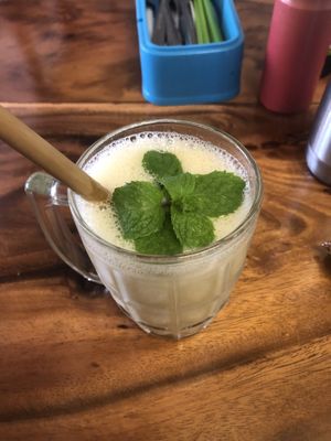 Banana smoothie no sugar no milk  at Tevy's Place in Siem Reap