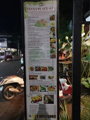 menu :) at Tevy's Place in Siem Reap