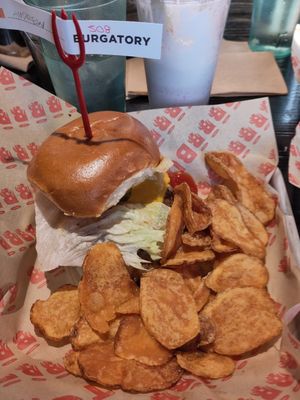 Impossible burger with vegan cheese at Burgatory in Homestead