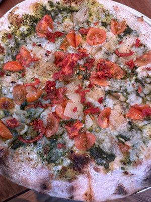 Tamato Tamahto w pesto  at Hand Fire Pizza in Jackson