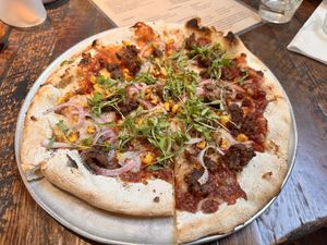 I love you elote pizza  at Hand Fire Pizza in Jackson