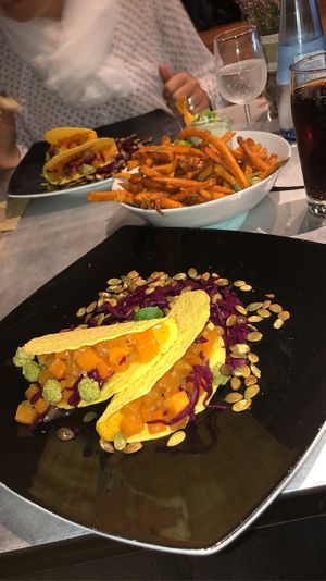 Tacos and Sweet potato fries at Sichtwerk in Eimeldingen