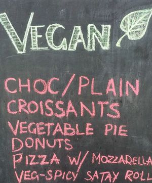 Vegan goodies  at Three Birds Bakery in Kew