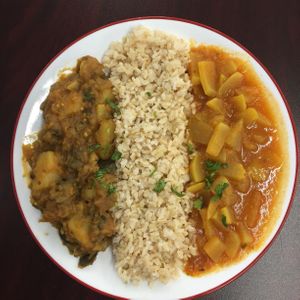 Two Combo plate: all vegan at Aqua Vita Kitchen in Tucson
