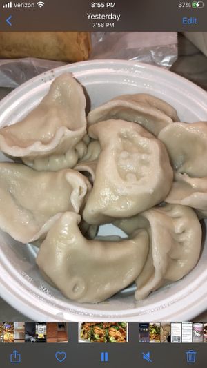 Steamed veggie dumplings  at Red Chopstick in Massapequa