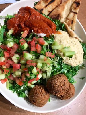 Mediterranean Salad at Veggie Grill - DTLA in Los Angeles