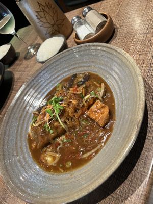 Eggplant tofu curry.  at Green Bamboo in Nelson