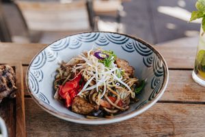 Stir Fry Udon Noodles(Vegan) at Sushi Soldier Eightgrains  in Christchurch