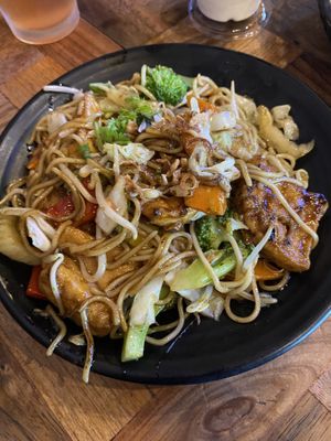 Stir fried noodles with tofu and veg  #Veganuary at Sushi Soldier Eightgrains  in Christchurch
