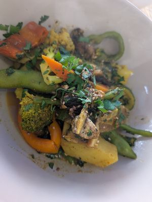 Vegan curry, Thai style at Taghazout Chez Titrite in Taghazout