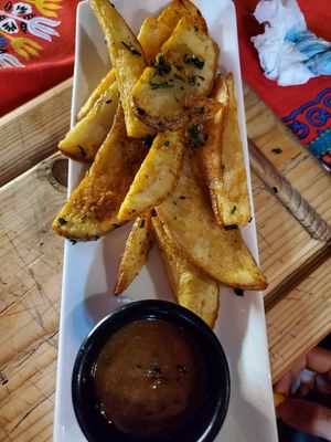 Fries that came with the Tagine at Taghazout Chez Titrite in Taghazout