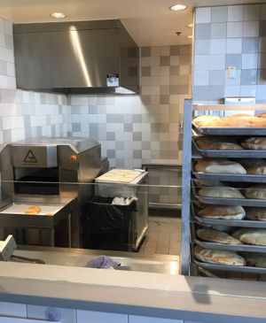 In-house pita bakery at Naf Naf Grill in Eagan