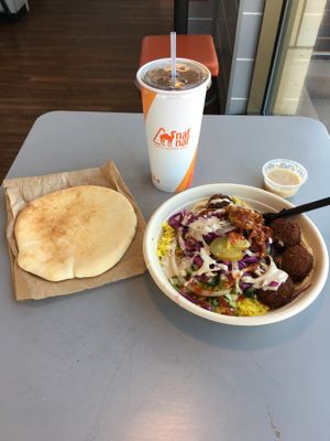 Vegan falafel bowl at Naf Naf Grill in Eagan