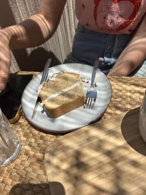 Macha cake   at Balance Cafe in Portimao