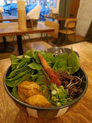 Vegan spicy miso ramen at Hinata Ramen in Amsterdam