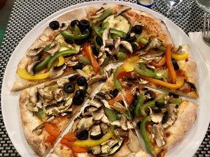 Veganized vegetarian pizza  at Integra in Constanta