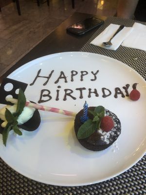 Special birthday dessert!  at Integra in Constanta