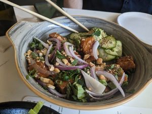 Peanut tofu at Anthem in Austin