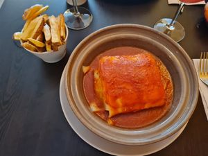 Francesinha 💖 at Kong - Food Made With Compassion in Lisbon
