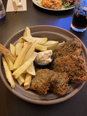 Fish ‘n’ chips at Kong - Food Made With Compassion in Lisbon