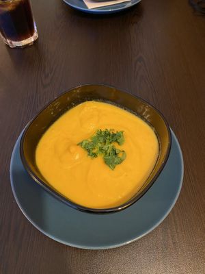 Carrot soup at Kong - Food Made With Compassion in Lisbon
