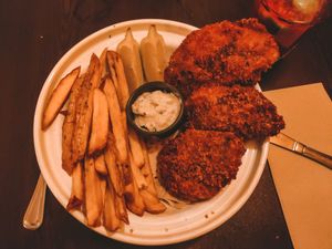 Fish and chips at Kong - Food Made With Compassion in Lisbon