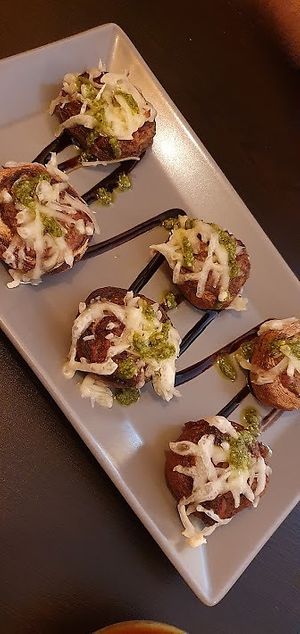 mushroom appetizer at Kong - Food Made With Compassion in Lisbon