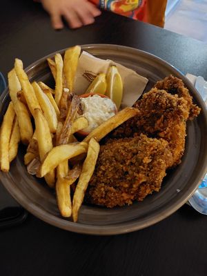 Fish and chips at Kong - Food Made With Compassion in Lisbon