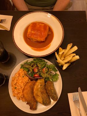 Tomato Rice & Fish and Francesina at Kong - Food Made With Compassion in Lisbon