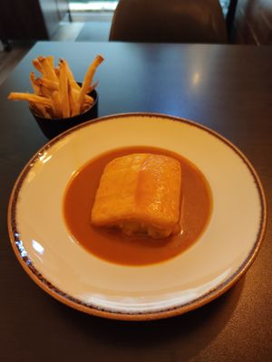 Vegan Francesinha (Traditional Portuguese food) at Kong - Food Made With Compassion in Lisbon