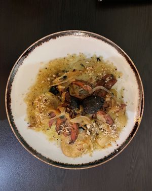 Happy Octopus!  at Kong - Food Made With Compassion in Lisbon