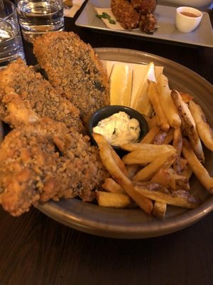 Fish and chips  at Kong - Food Made With Compassion in Lisbon