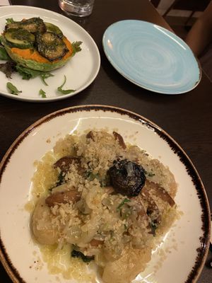 Octopus and brochetta  at Kong - Food Made With Compassion in Lisbon