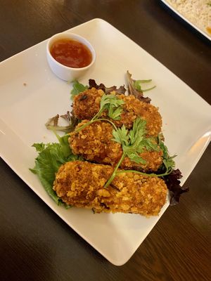 Croquettes with sweet chilli sauce   at Kong - Food Made With Compassion in Lisbon
