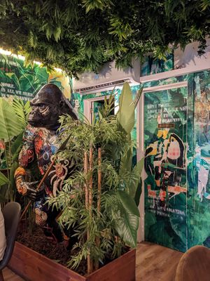 Very cool decor at Kong - Food Made With Compassion in Lisbon
