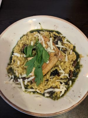 Dish of the day, Risotto - 4.5/5.

Included in Lunch Menu (Starter + Dish of the Day + Dessert) for 12,90€. at Kong - Food Made With Compassion in Lisbon