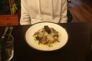 Vegan octopus dish   at Kong - Food Made With Compassion in Lisbon