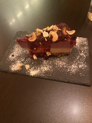 Amazing berry cheesecake  at Kong - Food Made With Compassion in Lisbon