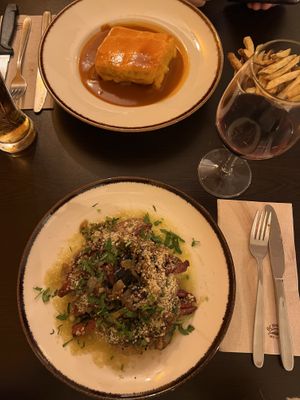 Francesinha with fries  at Kong - Food Made With Compassion in Lisbon