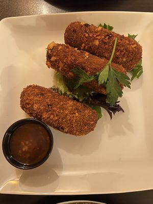 Alheira and cheese croquettes   at Kong - Food Made With Compassion in Lisbon