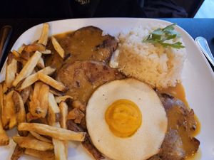 Traditional Portuguese steak dinner at Kong - Food Made With Compassion in Lisbon