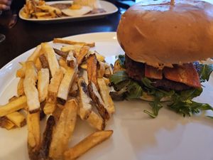 Burger and chips at Kong - Food Made With Compassion in Lisbon
