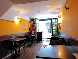 Tables near the entrance at Kong - Food Made With Compassion in Lisbon