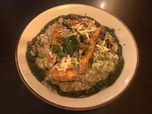 Mushroom risotto with tofu steak  at Kong - Food Made With Compassion in Lisbon