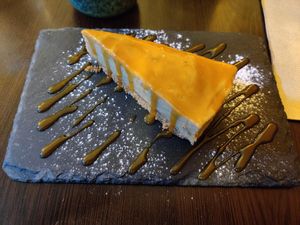 Salted caramel cheesecake at Kong - Food Made With Compassion in Lisbon