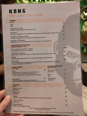 Menu - April 2023 at Kong - Food Made With Compassion in Lisbon