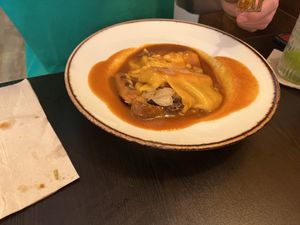 Francesinha after my son tore into it  at Kong - Food Made With Compassion in Lisbon