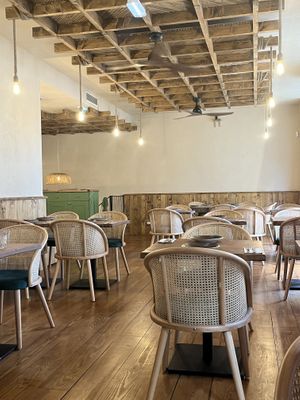 Around 16.00 (there were some people but I cropped them out for their privacy)  at Kong - Food Made With Compassion in Lisbon